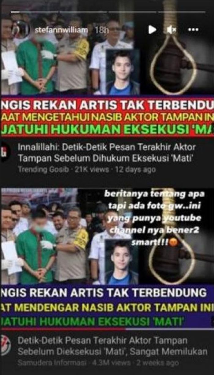 Dikabarkan Stefan William meninggal dunia