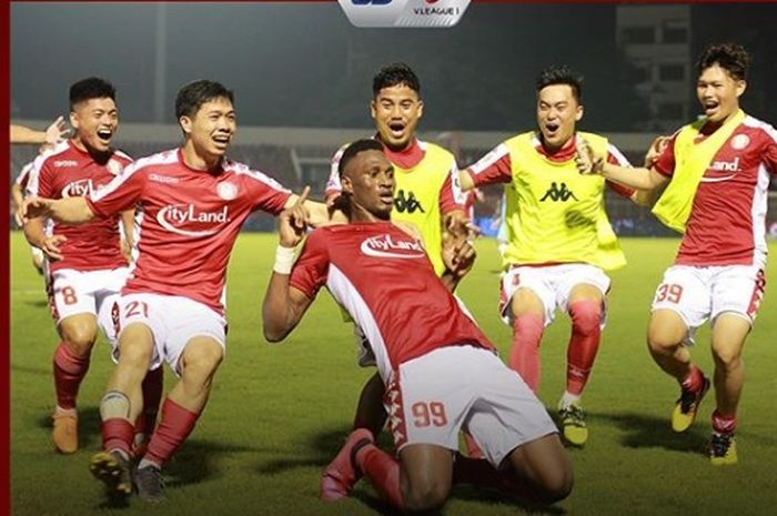 Momen Amido Balde bersama Ho Chi Minh City FC kena comeback menyakitkan dari lawannya di Liga Vietnam, SHB Da Nang FC, 29 Juni 2020