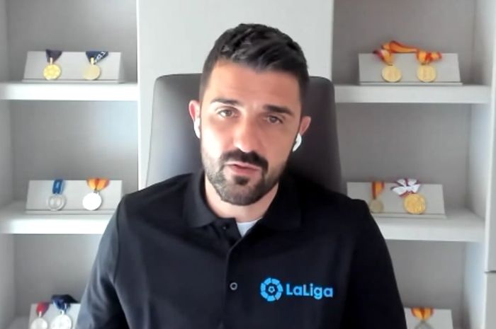 Legenda Spanyol, David Villa, berbicara soal momen El Clasico antara Barcelona vs Real Madrid dalam jumpa pers virtual bersama LaLiga.