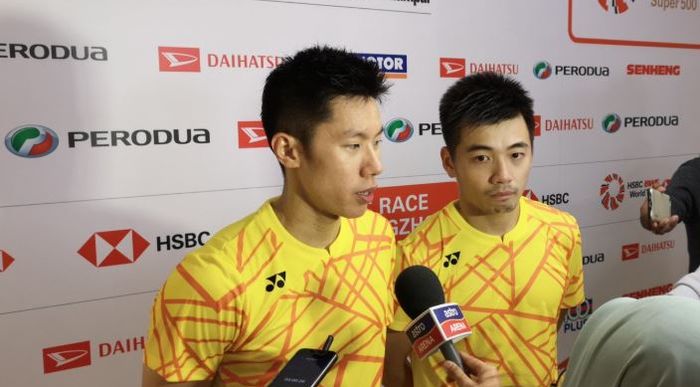 Pasangan ganda putra Malaysia, Goh V Shem (kiri)/Tan Wee Kiong.