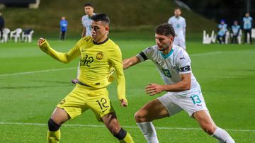 Arif Aiman saat membela Malaysia vs Selandia Baru pada FIFA Matchday