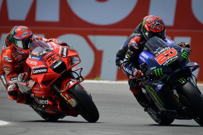 Francesco Bagnaia  dan Fabio Quartararo yang bersaing ketat meraih gelar MotoGP 2022.