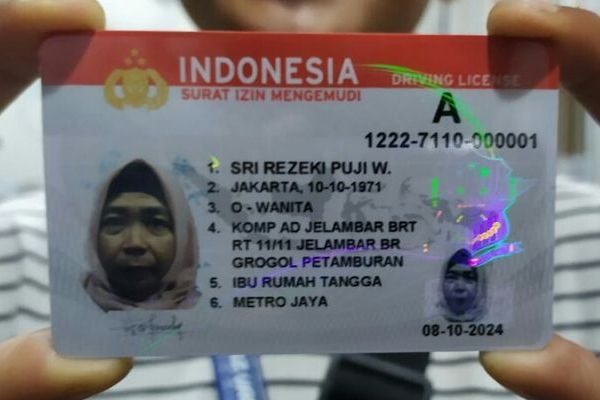 Sample Surat Izin Mengemudi Perempuan Indonesia