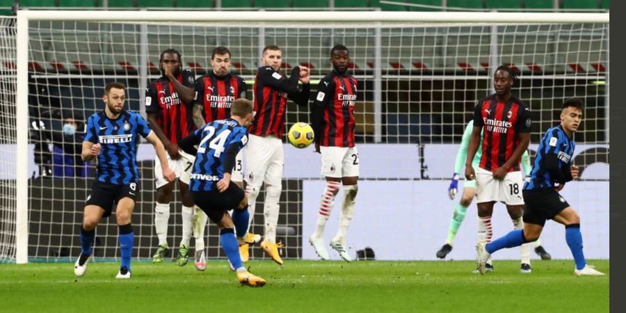 Rekor AC Milan Vs Inter Milan di Coppa Italia - Rossoneri 40 Persen Menang, tapi Dihantui Gol Eriksen Menit 97