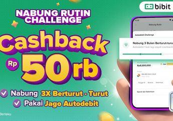 Promo Cashback Bibit, Nabung Pakai Bank Jago Dapat Uang Belanja Rp50 Ribu