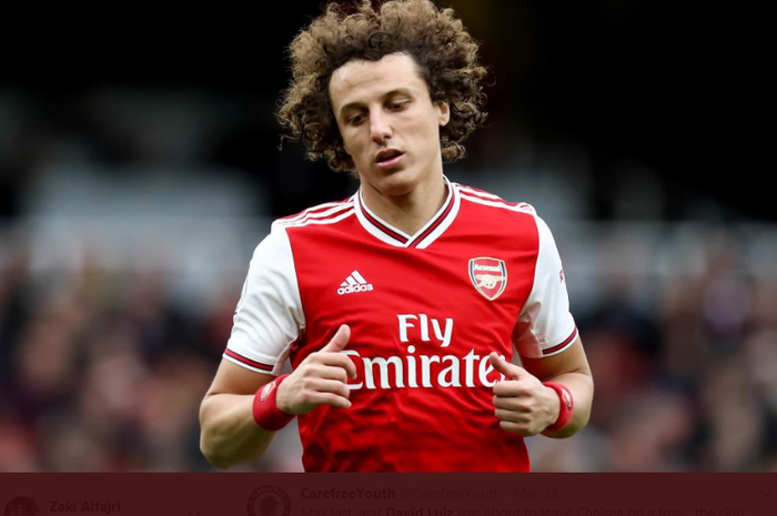 Bek Arsenal, David Luiz, dikabarkan akan hengkang pada akhir musim ini.