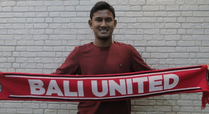 Pemain bertahan Bali United, Haudi Abdillah.