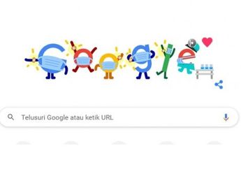 Google Doodle Hari Ini Soal Pakai Masker Meski Telah Divaksin COVID-19