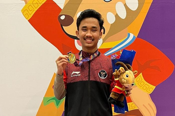 GenFos kala mendapat medali emas untuk Indonesia di SEA Games Vietnam 2021.