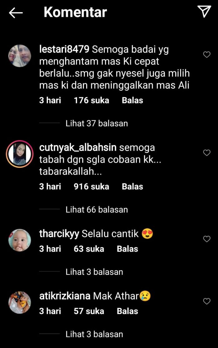 Dukungan dari netizen untuk <a href='https://manado.tribunnews.com/tag/citra-kirana' title='Citra Kirana'>Citra Kirana</a>.