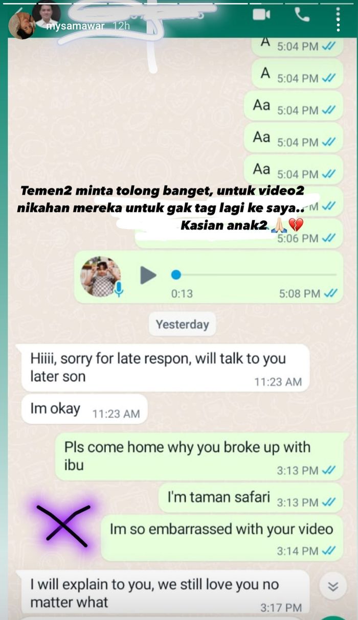 Insta Story Mawar AFI