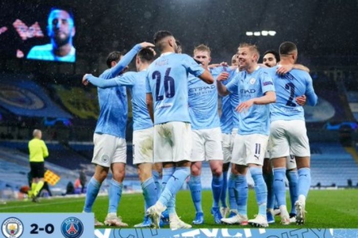 Manchester City tumbangkan PSG dengan skor 2-0 pada Selasa (4/5/2021).