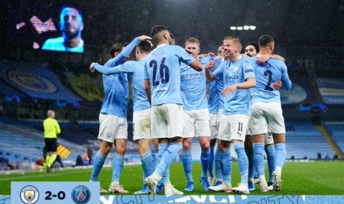 Manchester City tumbangkan PSG dengan skor 2-0 pada Selasa (4/5/2021).