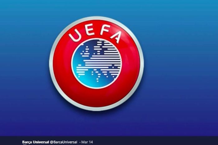 Logo induk sepak bola Eropa, UEFA.