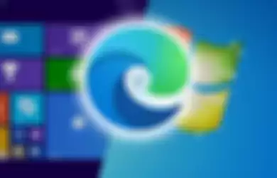 Ilustrasi Microsoft Edge, Windows 8 dan Windows 7