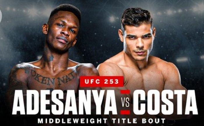 Poster UFC 253: Israel Adesanya vs Paulo Costa.