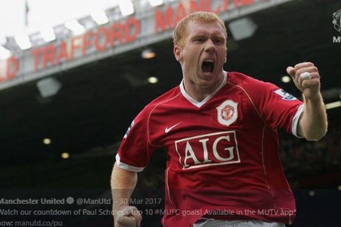 Gelandang legendaris Manchester United, Paul Scholes.