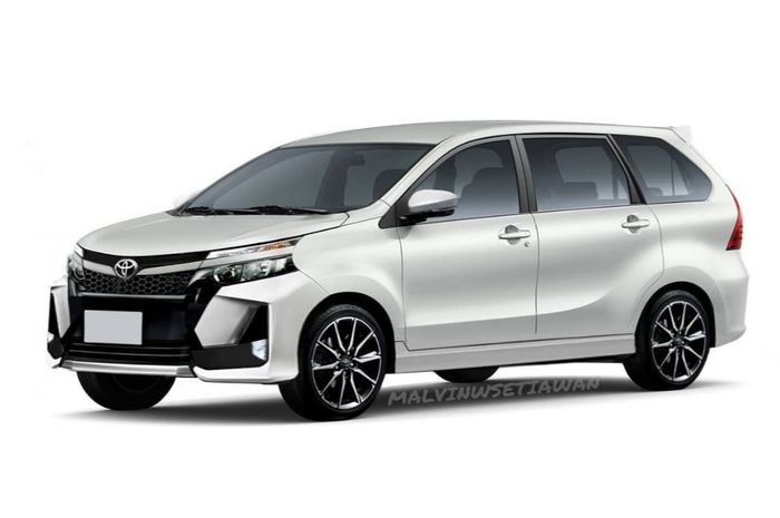 Modifikasi digital Toyota Avanza terbaru dengan aksen Vellfire