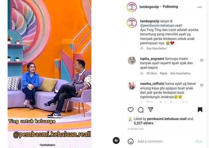Ayu Ting Ting ungkap Ayah Rozak selalu ada untuknya