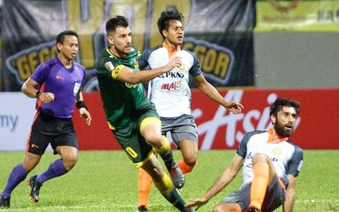 Mantan striker Persib Bandung, Jonathan Bauman, saat mencetak gol bersama Kedah FA pada laga pertama Liga Super Malaysia melawan PKNP, Sabtu (2/2/2019).