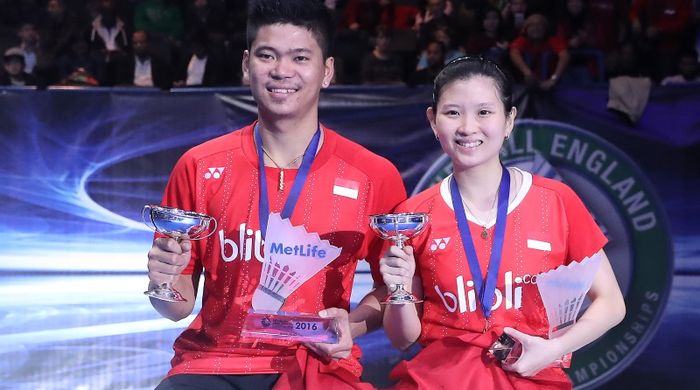 Momen saat Praveen Jordan/Debby Susanto berhasil menjadi juara nomor ganda campuran All England 2016