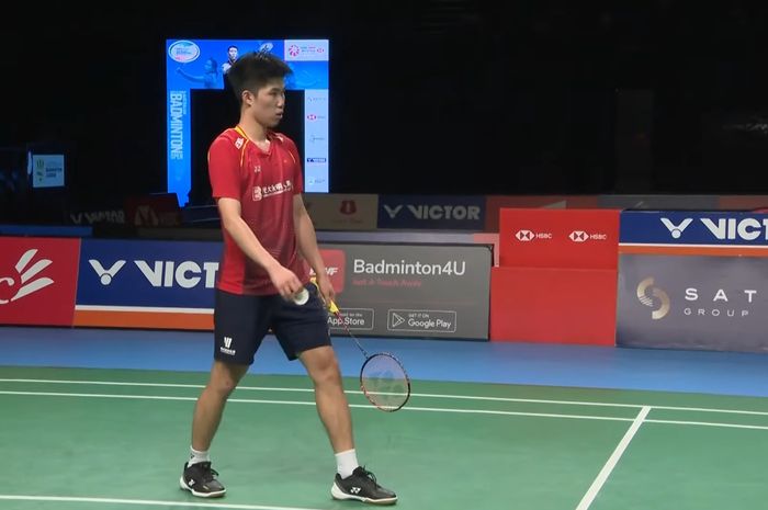 Tunggal putra non-unggulan asal China, Weng Hong Yang, saat tampil di semifinal Australian Open 2023 yang berlangsung di Quaycentre, Sydney Olympic Park, Australia, Sabtu (5/8/2023).