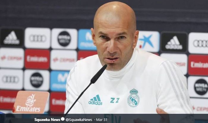 Pelatih Real Madrid, Zinedine Zidane.