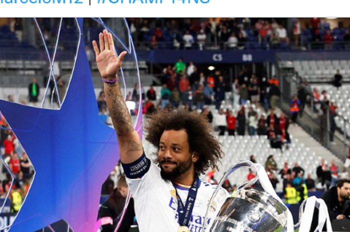 Marcelo mendapatkan hadiah perpisahan manis dengan mengantarkan Real Madrid menjuarai Liga Champions 2021-2022.