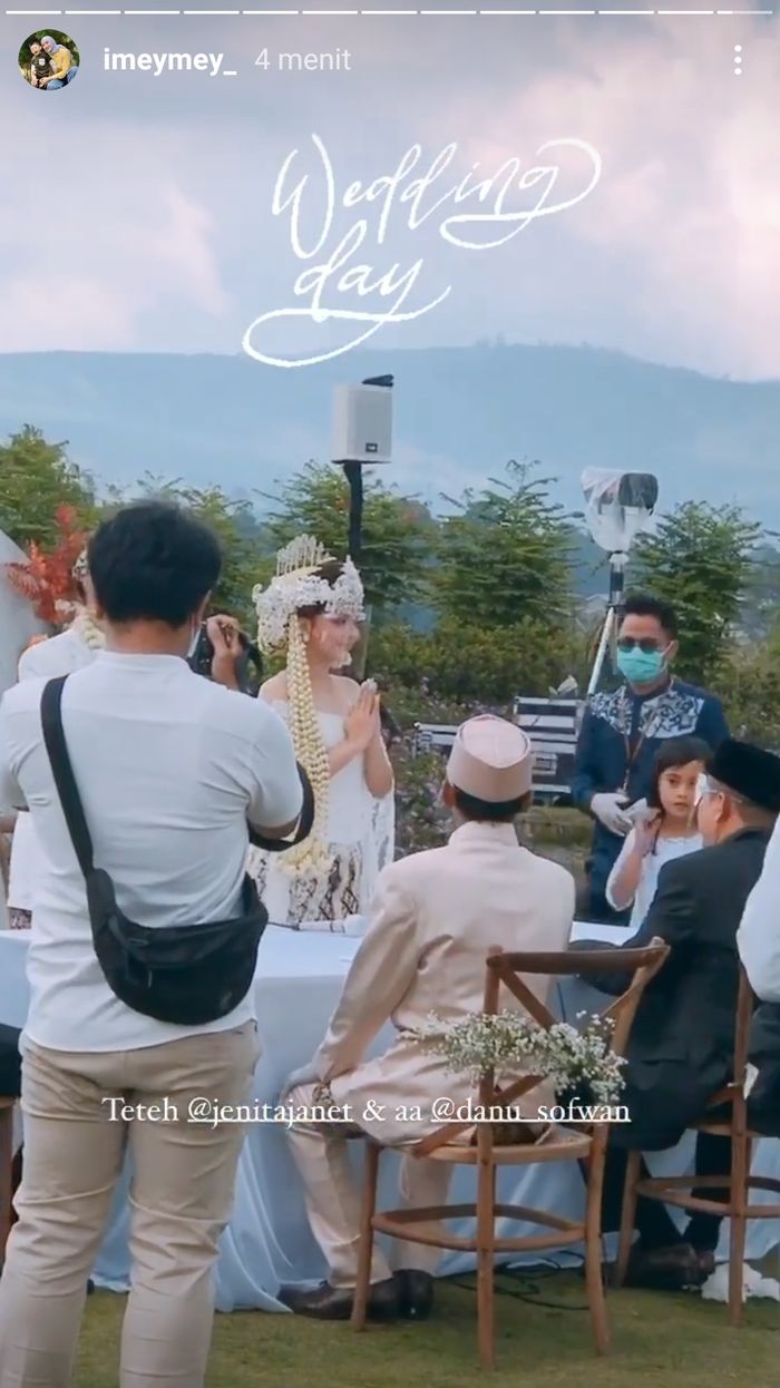 Suasana pernikahan Jenita Janet dan Danu Sofwan, Rabu (11/11/2020).
