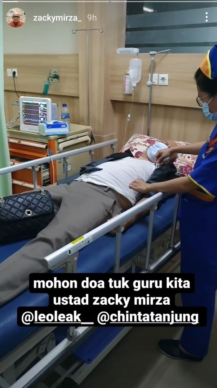 Ust Zacky Mirza di rumah sakit