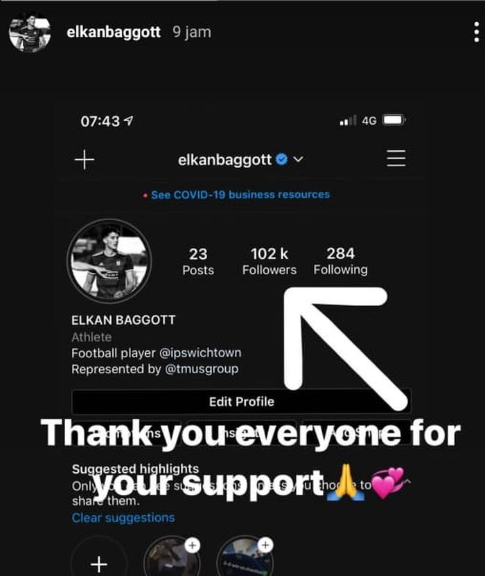 Elkan Baggott mengucapkan rasa terima kasih kepada netizen yang telah memberikan dukungan kepadanya