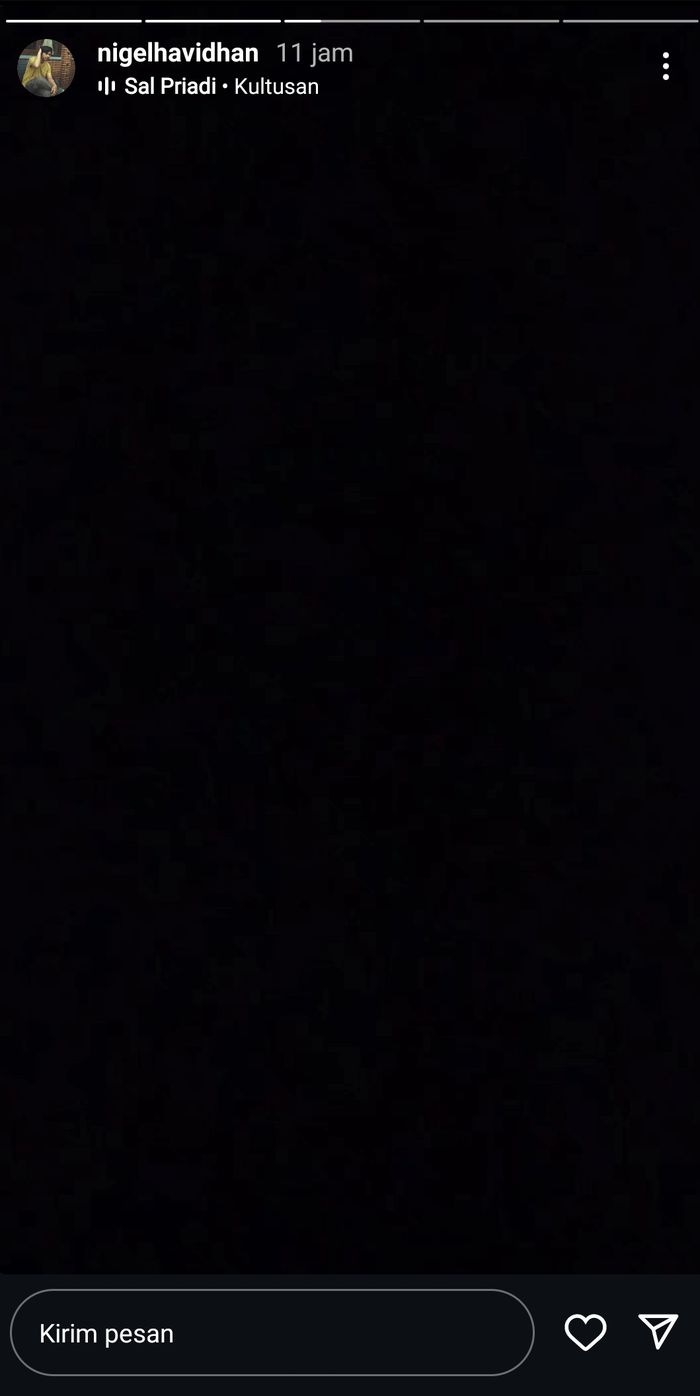 Unggahan Nigel di Instagram pasca dituding jadi selingkuhan Sarwendah.
 