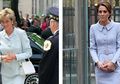 Tampilan Kembar Kate Middleton dan Putri Diana dengan Gaya yang Sama, Mirip Banget!