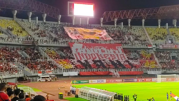 La Grande Indonesia  pada Laga Timnas U-20 Indonesia vs Vietnam di Stadion Gelora Bung Tomo, Surabaya, Jawa Timur, Minggu (18/9/2022).