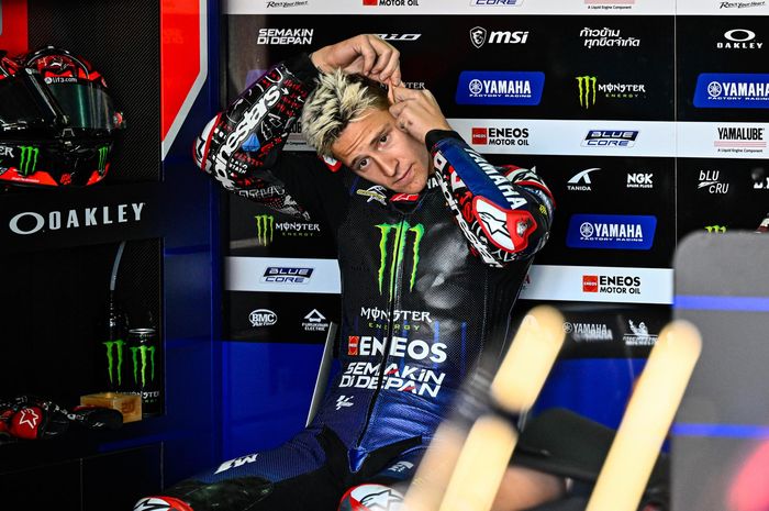 Pembalap Monster Energy Yamaha, Fabio Quartararo pada sesi kualifikasi MotoGP Aragon 2022, Sabtu (17/9/2022)