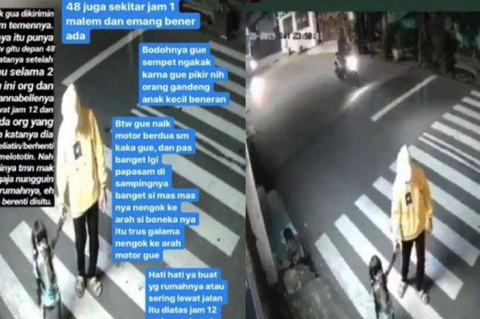 Viral video boneka berjalan sendiri. (TWITTER)