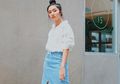 Mix and Match Rok Denim Two Tone ala Febby Rastanty yang Modis dan Simpel!
