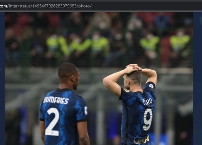 Inter Milan menelan kekalahan 0-2 dari Sassuolo di Liga Italia 2021-2022
