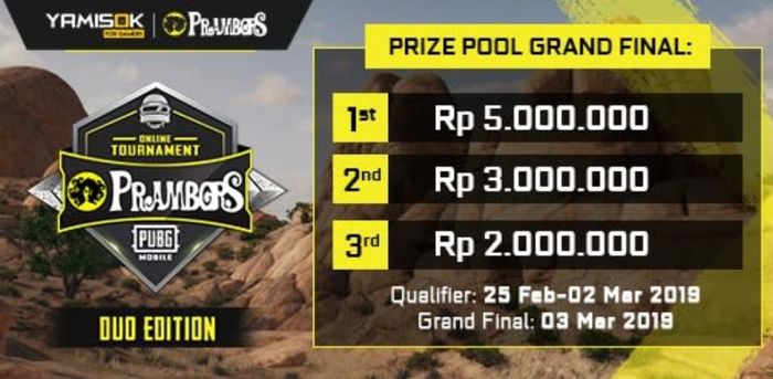 Total Prambors PUBG Mobile Battle 2021 prizes