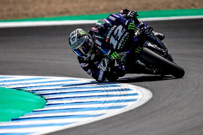 Maverick Vinales ketika menjalani seri MotoGP Spanyol 2019.