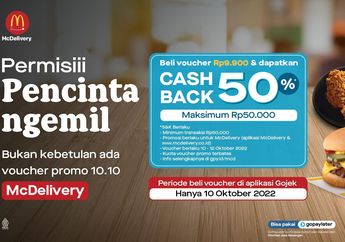 Promo 10.10 McDonald’s, Belanja Pakai Gopay di McDelivery Diskon 50%