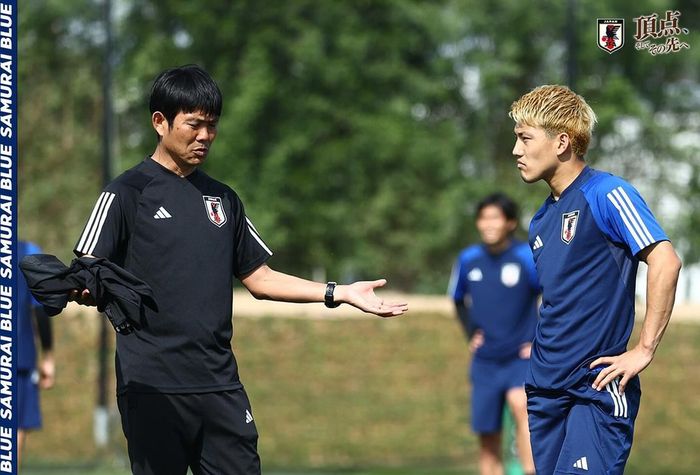 Pelatih timnas Jepang, Hajime Moriyasu.