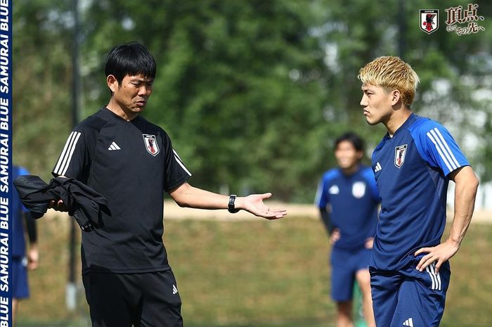 Pelatih timnas Jepang, Hajime Moriyasu.