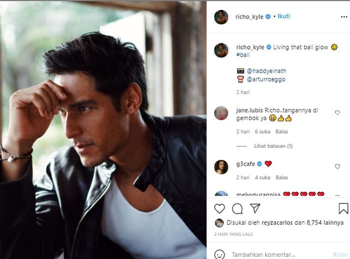 Postingan Instagram <a href='https://medan.tribunnews.com/tag/richard-kyle' title='Richard Kyle'>Richard Kyle</a>