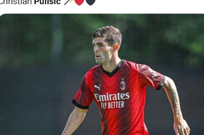 Christian Pulisic menjalani debutnya bersama AC Milan dalam laga pramusim kontra  Lumezzane, Kamis (20/7/2023).