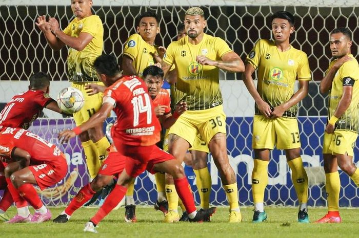 Suasana pertandingan antara Bali United vs Barito Putera dalam laga pekan ke-22 Liga 1 2022/2023, Minggu (5/2/2023).