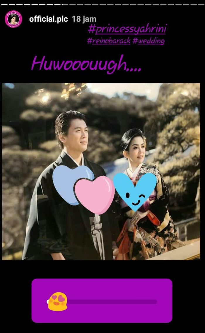 Syahrini dan Reino Barack menggunakan kimono