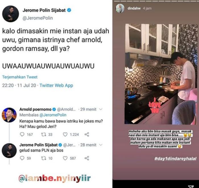 Dinda Hauw dan Rey Mbayang dianggap lebay.