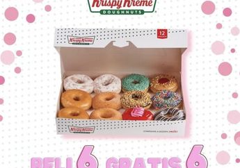 Promo Krispy Kreme Hari Ini, Beli 6 Gratis 6 Donat Harganya Cuma Segini!