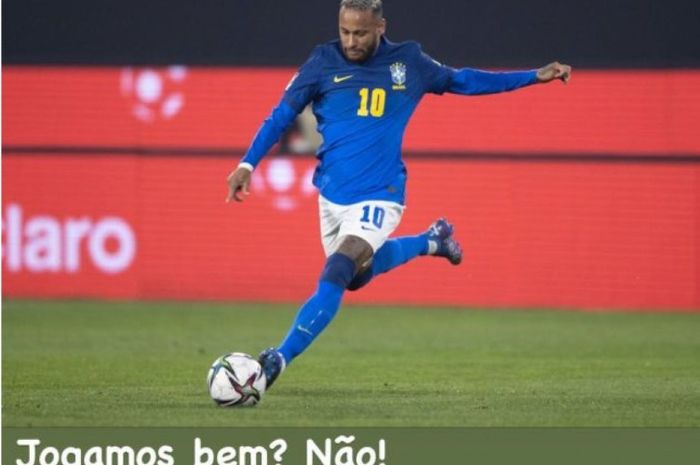Striker timnas Brasil dan Paris Saint-Germain, Neymar, membalas omongan warganet soal berat badannya.